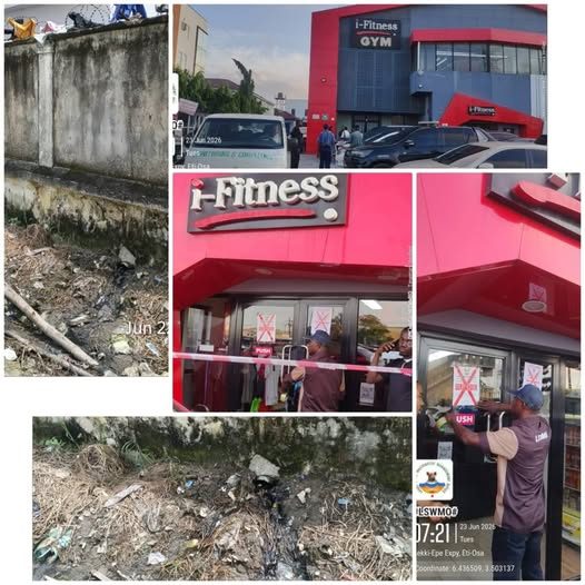 LSWMO Seals I-Fitness Gym in Lekki Over Alleged Untreated Sewage Discharge